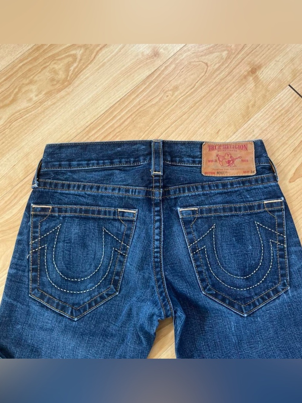Vintage True Religion Jeans Dark Wash 30x32 Slim Fit Made in USA World Tour